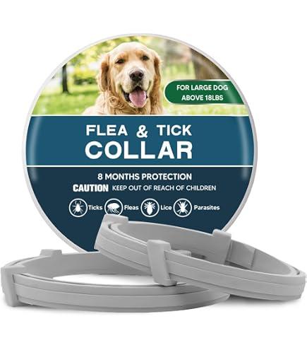 Dog Flea Collar, Flea Collars for Dogs, 8 Months Protection, Adjustable Flea Tick Collar, 1P