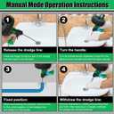 50 Ft Drain Snake, Fast Unclog Snake, Manual & Electric Plumbing Snaker for Shower Sink, Toilet and Kitchen, Drain Auger 50 ft Comes with Gloves and Bag, 1/4 Inch, Green