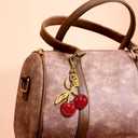 Cherry Keychain Bag Charm with Letter Tag for Women - Cute Purse Accessories Keychains for Handbags, Christmas Gifts