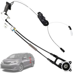 Rear Left Driver Side Sliding Door Cable Kit Set w/o Motor Compatible with Toyota Sienna 2011 2012 2013 2014 2015 2016 2017 2018 2019 2020 85015-08010 85015-08011