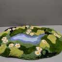 Sisher Moss Bath Mat,Cute Green Bathroom Rug Thick Bathroom Rugs Runner Rug Long Absorbent Non Slip Microfiber Rugs for Shower Floor, Sink, Bedroom, Home Accessories Decor, Moss Green 31"21"