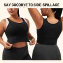 UBCUTE Crop Tank Tops for Full Bust Women,Wireless Push-Up Sports Bra, Full-Coverage Workout Top for Yoga, Gym & Running