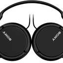 Sony ZX Series Wired On-Ear Headphones with Mic, Black MDR-ZX110AP