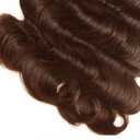 #4 Bundles Chocolate Brown Body Wave Bundles Human Hair 18 20 22 Inch Unprocessed Dark Brown Body Wave Bundle Hair Extensions 50 Gram Per Bundle