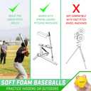 GoSports Foam Training Baseball 12 Pack - Regulation Size Foam Baseballs for Soft & Safe Throwing, Catching and Batting Practice