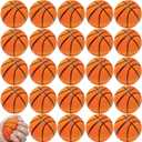 30PCS Large 2.5inch Squeeze Basketball Ball,Stress Sports Ball,Mini Foam Balls Anxiety Stress Relief for Basketball Party Favor Decoration Sports Theme Game Kids Prizes