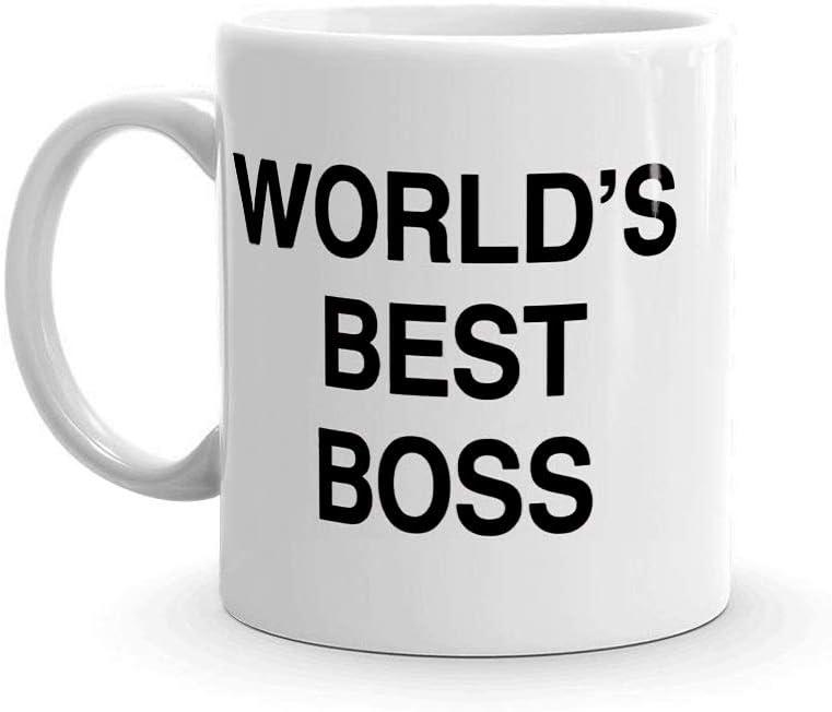 World's Best Boss Funny Coffee Mug - BeBr Bosses Day Gifts Ideas -Novelty Present For My Greatest Boss Male or Female, Men, Great Office Gift Mugs,Birthday,Leaving or Home Daily Use 11 oz Ceramic Mug