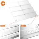 MUDEELA Clear Spice Drawer Organizer, 4 Tier- 2 Set (8 Packs) Spice Rack for Drawer, Expandable From 11" to 22" Kitchen Seasoning Organizers and Storage for Drawer (Jars not included)