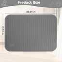Dog Grooming Table Mat Pad Non Slip，Silicone Durable Premium Non-Slip Dog Bath Mat，Slip Mat - Bathing Mat for Pets，22.45inchX15.75inch (Dark Grey)