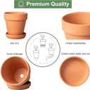 Orceler 4 Inch Terracotta Pots with Saucer - 6 Pack Small Clay Plant Pots with Drainage Holes, Flower Pots with Tray, Terra Cotta Pots for Indoor Outdoor Plants, Crafts, Wedding Favor