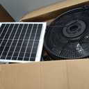 Oscillating Pedestal Fan, Solar Floor Fans, Portable Camping Fans, with Solar Panel/Remote Control, Solar Rechargeable Standing Fan, Two Charging Methods, 17''