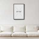 Framed Boho Abstract Wall Art for Living Room, Neutral Black Beige Wabi Sabi Botanical Leaf Prints Canvas Artwork for Walls, Minimalist Mid Century Modern Wall Decor for Bedroom Home Office, 24x36 In
