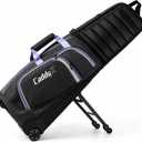 Premium Golf Travel Bag for Airlines with 4-Wheel Hands-Free Rolling & 2-Wheel Pull Mode, Enhanced Head Protection, Reinforced Hard Base, 52 x 13.8 x 13.8 inches