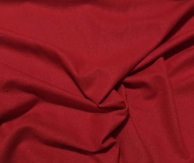 Scarlet Red - Raw Silk Noil Fabric