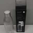 Glass Carbonating Bottle 1L Silver - Compatible Only With MySoda Glassy Sparkling Water Maker - Quick-Lock Reusable Bottle - Lid and Base Made of Aluminium - BPA Free