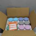 DRKIO 12 Pack Glass Baby Food Storage Containers - 4 Oz Baby Food Jars with Lids Baby Food Maker Microwave Dishwasher Freezer Safe 100% Leak Proof BPA Free Reusable