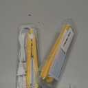 2 x Potato Chips Bag Sealer Clip Kitchen Gadgets, Food Sealer Reusable Heat Sealer for Snacks Storage Portable Sealing Machine works with Plastic Bag, Candy Bag, Cookie Bag, Foil Bag, Color Street Nail (Yellow)