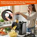 Electric Cheese Grater with Electric Dicing Function, 250W Professional Salad Maker & Electric Cheese Shredder, 5-in-1 Automatic Food Processor with Wide Feed Chute & 5 Stainless Steel Blades