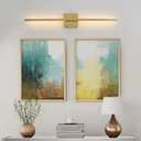 Gold Bathroom Vanity Light Fixtures - 30 inch Rotatable Modern 5CCT LED Vanity Lights for Bathroom Lighting Fixture Over Mirror Dimmable Bathroom Wall Sconce