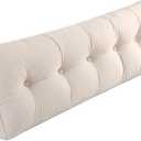 Husband headboard Pillow Large Back Rest Support Reading Pillows for Sitting in Bed for Adults Triangle Velvet Wedge Pillow headboard King Size, Beige