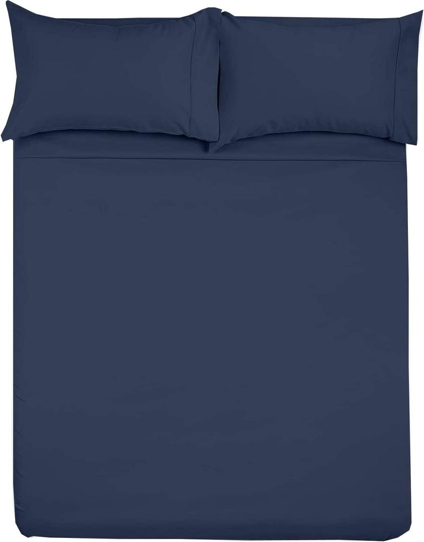 Shreem Linen Microfiber RV Sheet Sets, 42x80 Truck Size, Navy Blue Solid - Fits Mattresses up to 8 Inches Deep, 4 Piece RV Bed Sheets for Campers, Motorhomes, and Travel Trailers
