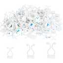 MAGICALCUTDIE 1set Plant Climbing Wall Fixture Clips Invisible Wall Vines Fixture Wall Sticky with Self-Adhesive White 27x21x15mm 6x20x17.5mm 40x25x19.5mm 50pcs/set