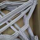 Wire Metal Clothes Hangers 200 Pack Bulk for Standard Size Shirts, Pants, Skirts, Space Saving, Non Slip,18 Inch 14.5 Gauge Ultra Thin Standard Dry Cleaner Coated Steel, White