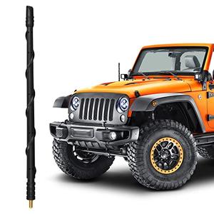 BASIKER Antenna Compatible with Jeep Wrangler JK JL JT Gladiator Rubicon Sahara 2007-2024 2025 2026, 13 Inch Car Replacement Antenna, Gladiator Jeep Accessories Designed for Optimized Radio Reception