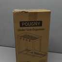 POUGNY 2 Pack Pull-Out Storage Organizers, Under Sink Organizer and Storage for Bathroom & Kitchen, Multi-Purpose Under Cabinet Organizers and storage Black, Size: 12.8IN