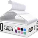 Utopia Home Clothes Hangers 20 Pack - Plastic Hangers Space Saving - Durable Coat Hanger with Shoulder Grooves (White)