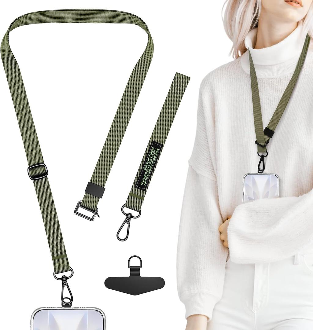 TENOC Adjust Length Phone Crossbody Strap, Detachable Cellphone Wrist Strap, Universal Phone Lanyard