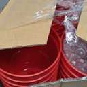 Yungyan 100 Pack 16 oz Plastic Stadium Cups Bulk Red Blank Reusable Cups Drink Tumblers for Christmas Birthday Party,Events Celebrations,DIY Projects,4.5 x 3.54 x 2.72 Inch