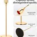 Oatnauxil Metal Gold Taper Candle Holder for Wedding, Dinning, Party, Fits 3/4 inch Thick Candle&Led Candles (Set of 6 Pcs)
