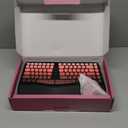 Ergonomic Wireless Keyboard and Mouse Set Wireless Keyboard Silent Mice Set with Wrist Rest for Computer, Laptop, PC, Mac, Windows Black Pink