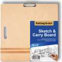 Falling in Art 18x18 Sketch Board with Sturdy Clip &Rubber Bands
