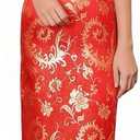 Chinese Women's Cheongsam Qipao Dress Slim Bodycon Exotic Long Split Dresses Wedding Costumes Gown Vintage Lunar New Year