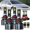 For 2006-2007 & 2008-2012 Sedan Honda Accord light Bulbs, 9005 High Beam 9006 Low Beam H11 Fog Light License Plate Lights Combo, 8PCS