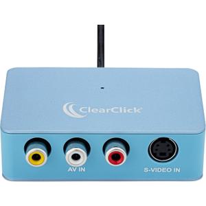 ClearClick Video to USB 1080P Audio Video Capture & Live Streaming Device - Input HDMI, AV, RCA, S-Video, VCR, VHS, Camcorder, Video8, Hi8, DVD, Gaming Systems - USB-C Plug & Play