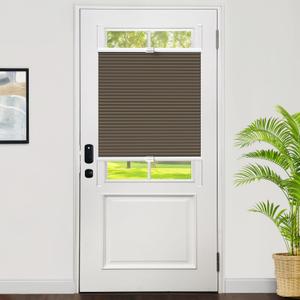 LazBlinds Cordless Cellular Shades, Blackout Top Down Bottom Up Honeycomb Shades for Home, French Door Blinds, Light Blocking Thermal Insulation Blinds for Windows, Front Doors, 22" W x 72" H, Brown
