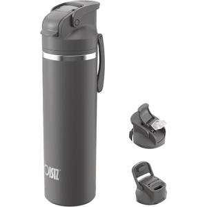 OISIZ Insulated Water Bottle 24 oz with 2-in-1 Straw and Swig Lid, Leakproof