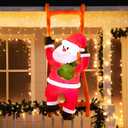 Joiedomi 6 FT Christmas Inflatable Climbing Santa, Hanging Inflatable Christmas Yard Decorations with Build-in LEDs, Blow Up Santa for Xmas Party Indoor, Outdoor, Yard, Garden, Lawn Decor