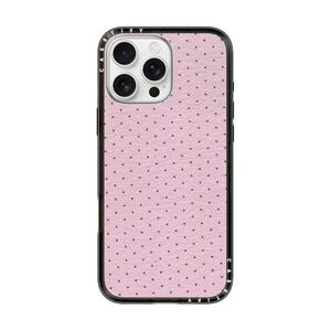 CASETiFY Compact iPhone 16 Pro Max Case [Slim and Sleek/Compatible with Magsafe / 4 ft. 2X Military Grade Drop Protection] - Vintage Geometric Abstract Pink - Clear Black