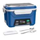 EAST OAK Cordless Electric Lunch Box for Adults, Heated Lunch Box Battery Powered with Automatic Heating, 5.5 Cups Portable Food Warmer with Removable Tray Divider