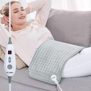 WOOMER Extra Large Heating Pad, Electric Heating Pad for Back Pain & Cramps Relief, Heat Pad with Multi-Color Option, Moist Heat Therapy Feature, Auto Shut-Off, Power Cords Storage Belt