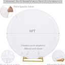 6FT Round Spandex Fitted Wedding Arch Cover for Circle Arch Stand, Thick Spandex Fabric Adjustable Round Arch Backdrop Cover for Wedding Birthday Party Baby Bridal Shower DecorWhite
