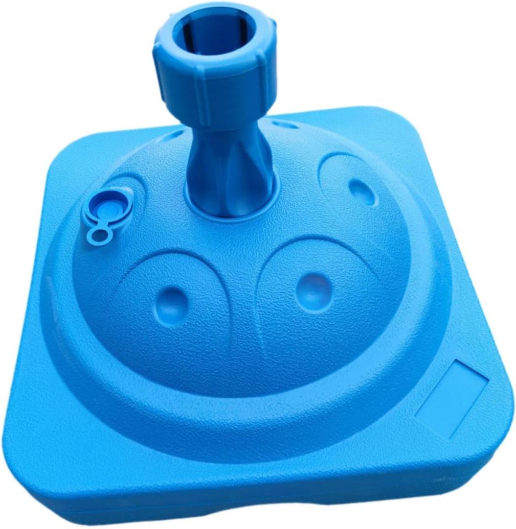Patio Umbrella Stand, Easy Assembly Umbrella Stand, Heavy Duty Parasol Accessories, Water Filled Umbrella Holder for Outdoor Beach Party Patio Use, Blue