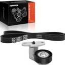 A-Premium Engine Serpentine Drive Belt Kit W/Tensioner Compatible with 99-08 Chevy, GMC, Cadillac, Hummer Vehicles - Silverado Suburban Sierra Yukon XL 1500 2500, Tahoe, Escalade EXT, Avalanche & More