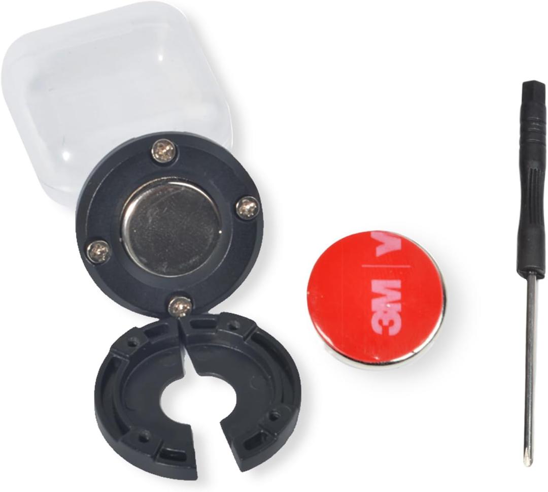 Universal CB Mircophone Magnetic Kit, Round Knob Mobile Radio Speaker Mic Magnet Holder Mount for Motorola HLN9073B CDM1250 CDM750 Kenwood TK768G TK868G TM471A (Black)