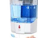 SVAVO Automatic Soap Dispenser Touchless, 21oz/600ml Soap Dispenser Wall Mount, Liquid Soap Dispensers for Hand Soap Refill, Bathroom, Kitchen, Household, Commercial Place, ABS Plastic White