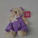 Oitscute Small Baby Teddy Bear with Cloth Cute Stuffed Animal Soft Plush Toy 10" (Purple Dress with Rabbit)